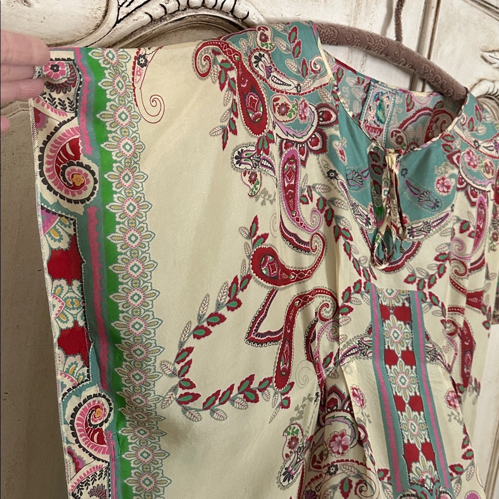 Johnny Was Multicolor Paisley kimono style top - Picture 5 of 6